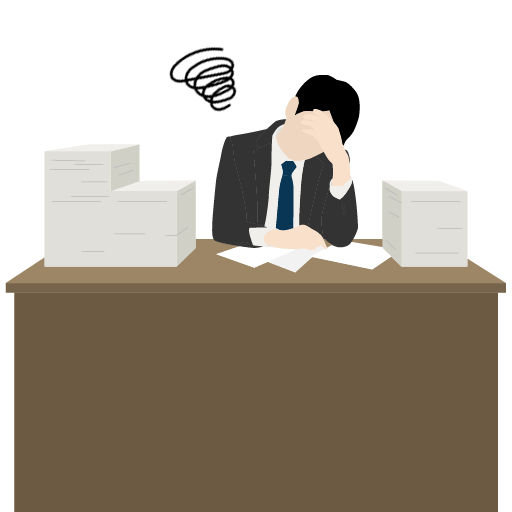 取引先アンケートに悩む様子