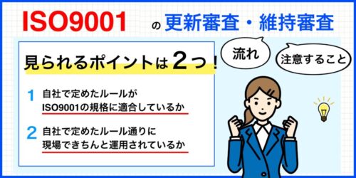 ISO9001の更新審査、維持審査で注意するポイント