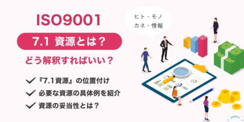 ISO9001の7.1 資源とは？どう解釈すればいい？