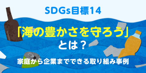 SDGs目標14「海の豊かさを守ろう」とは？企業の取り組み事例も紹介